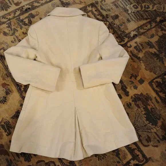 ANN TAYLOR Golden Tan/Cream Single-Breast Peacoat XSP - EUC - Picture 11 of 14